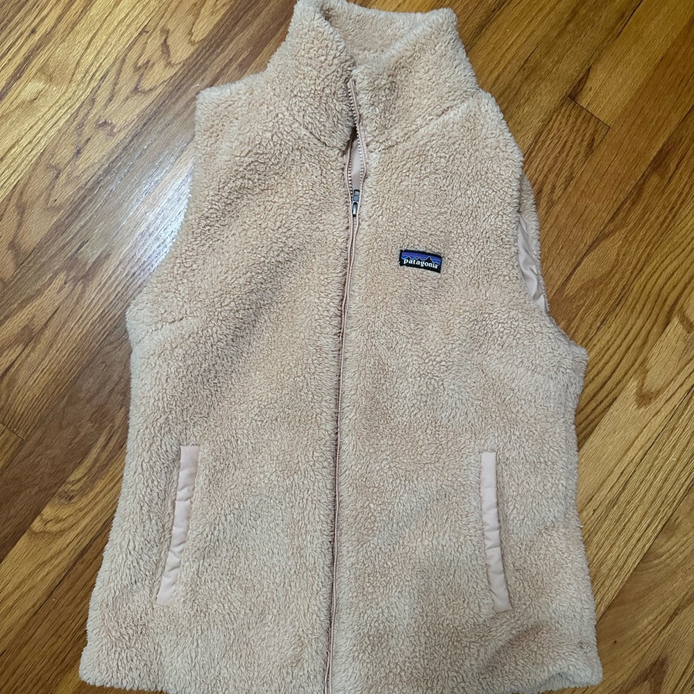 Patagonia Los Gatos Deep Faux Fur Vest Women's Size Large